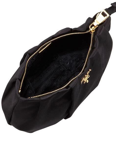 prada satin wristlet bag